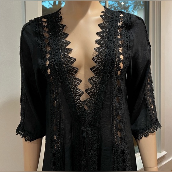 ELAN Crochet Swim Coverup/Kimono - Picture 6 of 8